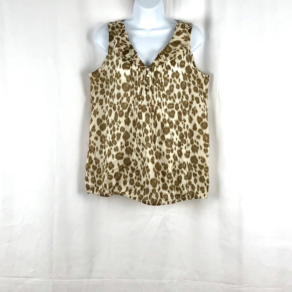 Loft Cotton pleated front tank top S